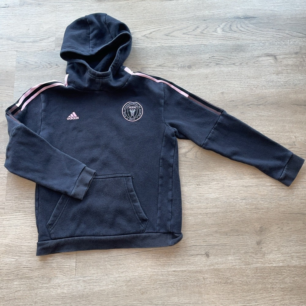 Adidas Inter Miami CF SAMPLE Hoodie Black Pink MLS Soccer Pullover Women's M